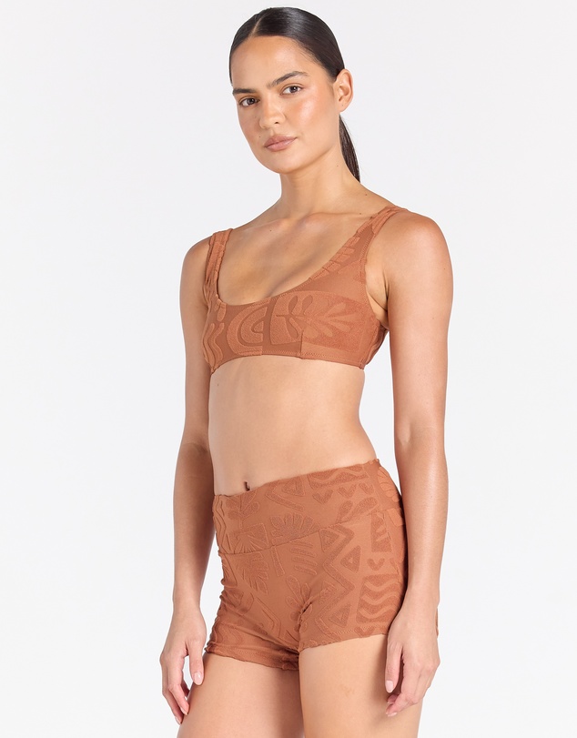 Poolside Paradiso - Mai Tai Solstice Bikini Top - Cinnamon