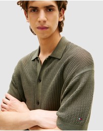 Tommy Hilfiger - Relaxed Fit Open Knit Short Sleeve Shirt