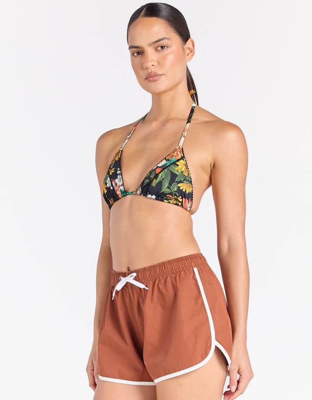 Poolside Paradiso - Surfers Paradise Surf Short - Cocoa