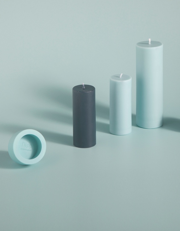 porter green - escc small pillar candle soy-blend unscented candles
