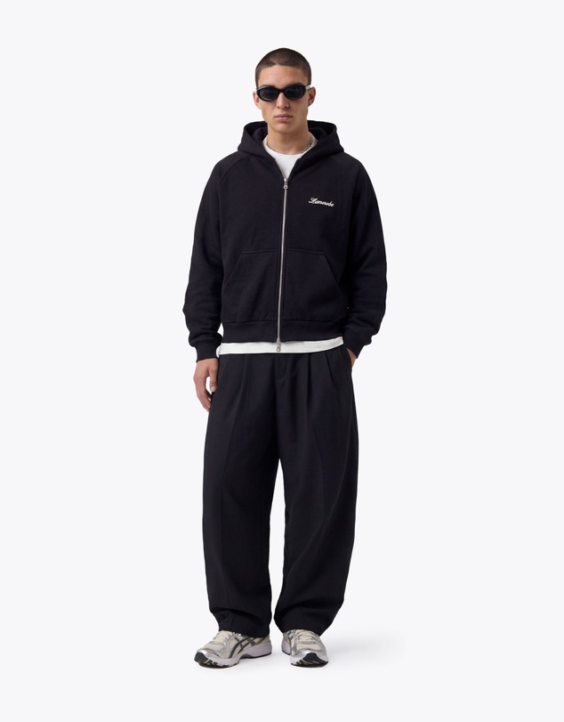Zanerobe - Stitched Box Crop Hood Black