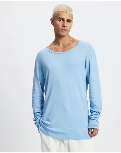 Surrounded By Ghosts - The Gypsum Slim Rib Knit Long Sleeve T-Shirt