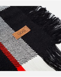 Ozwear Connection Uggs - Ugg Fringed Check Wool Scarf Black and Check