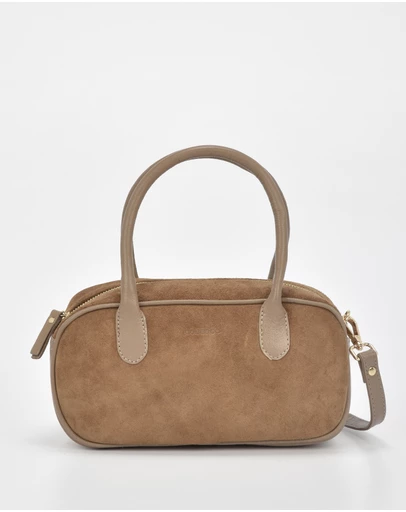 Cobb & Co - Elwood Suede Leather Crossbody Bowler Bag