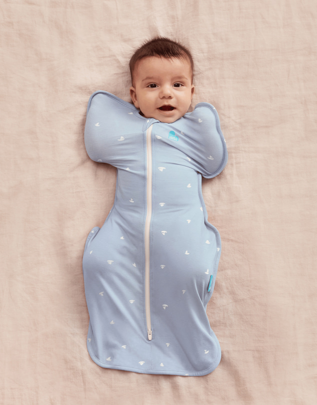 Love to Dream - Swaddle Up™ Original 1.0 TOG Viscose From Bamboo Boats Mist Blue