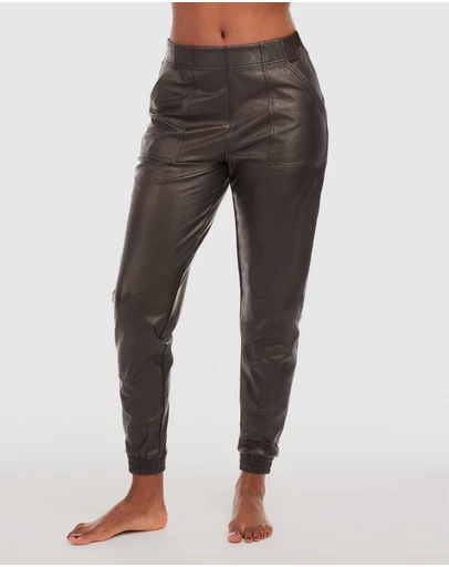 Spanx - Leather-Like Jogger Pants