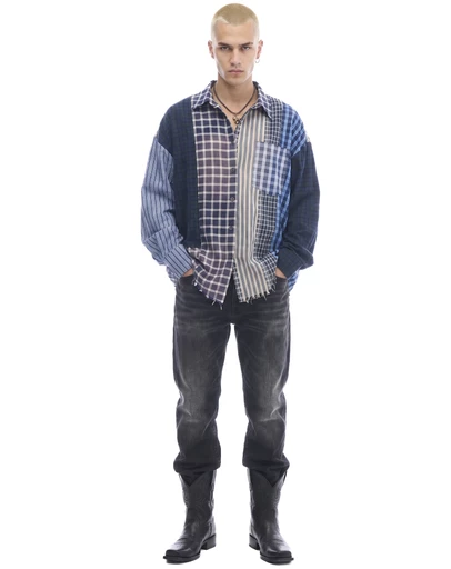THE TALES - The Tales Patchwork Check Stripe Shirt