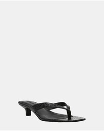 Steve Madden - Tracie Black Croc Heels