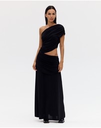 Third Form - Crave Rouched Floor Length Dress