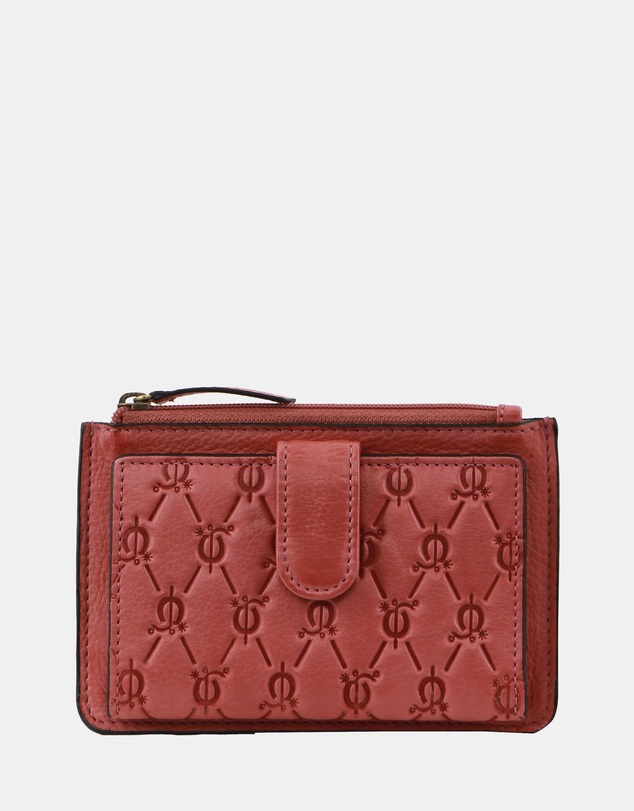 Pierre Cardin - Pierre Cardin Leather Pattern Embossed Pattern Zip Purse Wallet