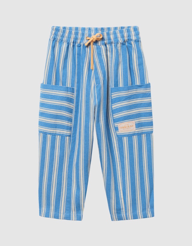 Goldie + Ace - Lightweight Cotton Twill Pants Stripe Kit Pants - ICONIC EXCLUSIVE - Babies-Kids