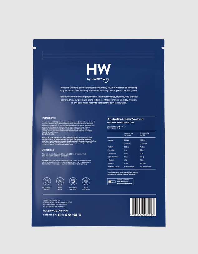 Happy Way - Men's Vanilla Whey Protein Powder