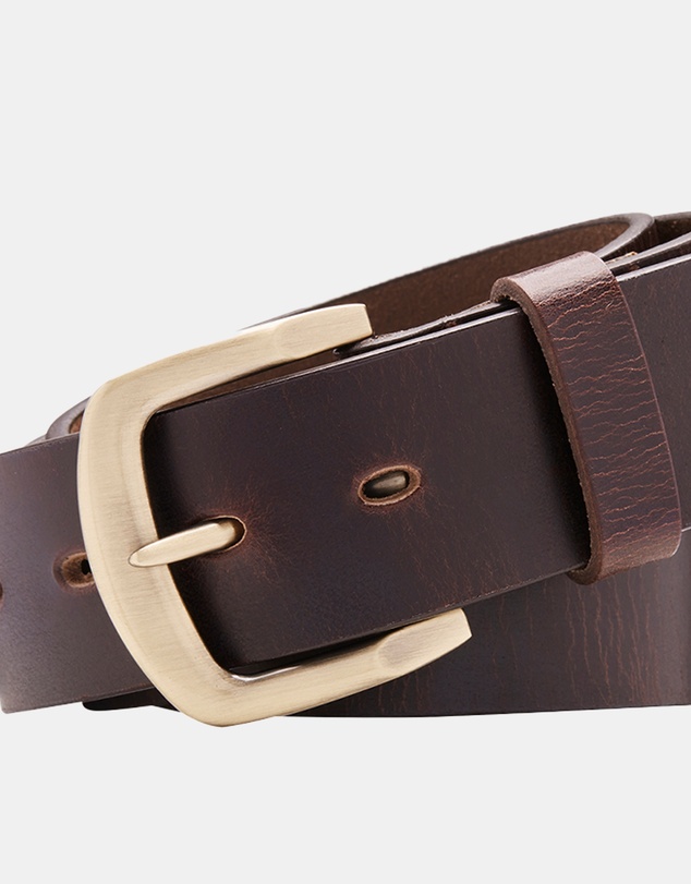Buckle - Jumbuck. Australian Made Full Grain Natural Leather Belt. 38mm width.