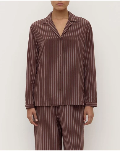 Assembly Label - Zayla Silk Stripe Long Sleeve Shirt