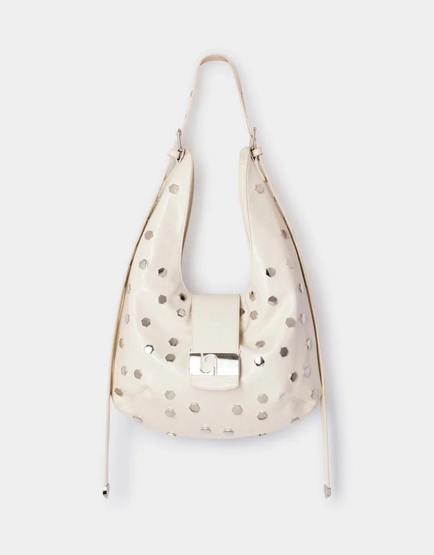 Laagam - Vixen Ecru Studs Bag