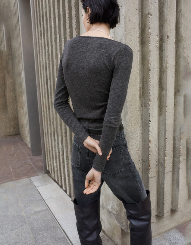 M.N.G - Lace-Trimmed Scoop-Neck Top