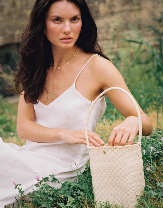 Mimmi Terra - Woven Bucket Bag Panna Cotta