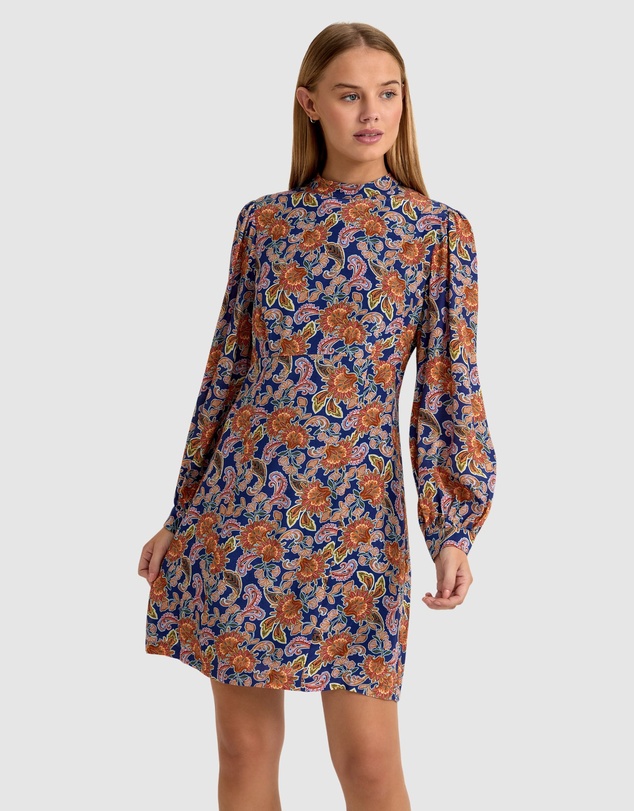 Oxford - Corelia Floral Print Long Sleeve Dress