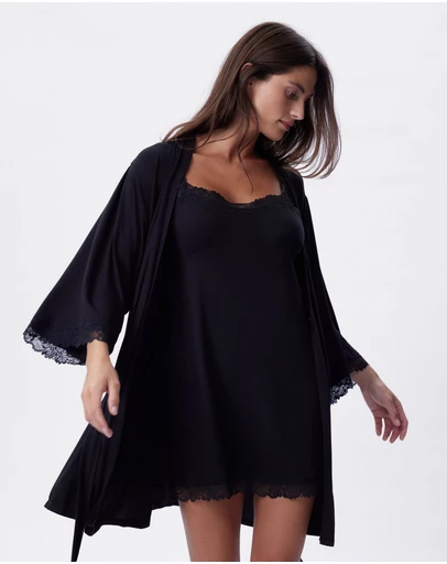 Bras N Things - Selene Short Wrap - Black