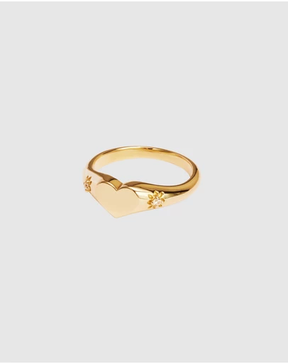 By Charlotte - Heart Signet Ring