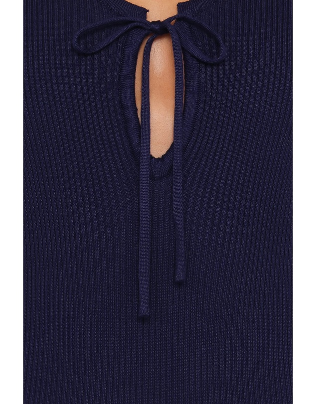 Petal & Pup - Desley Knit Long Sleeve Maxi Dress - Navy