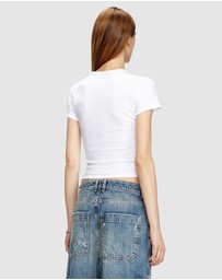 Diesel - Slim Fit T-Shirt with Cut-Out Oval D