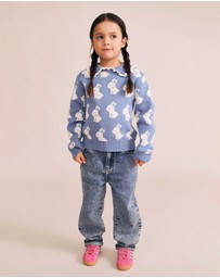 Huxbaby - Bunny Field Frill Collar Polo - Babies-Kids