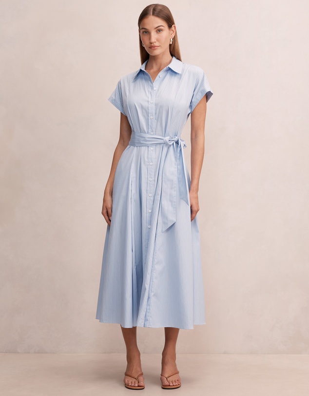 Forever New - Mina Striped Shirt Midi Dress