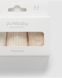 Purebaby - 3 Sock Pack-Kids-Babies