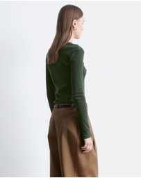 & Other Stories - Ribbed Long-Sleeve Top