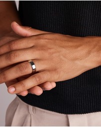 Michael Hill - 7mm Flat Bevelled Wedding Band in Sterling Silver