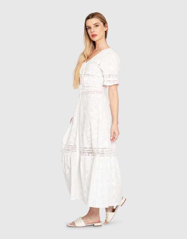 Belle & Bloom - Summer Breeze Lace Midi Dress