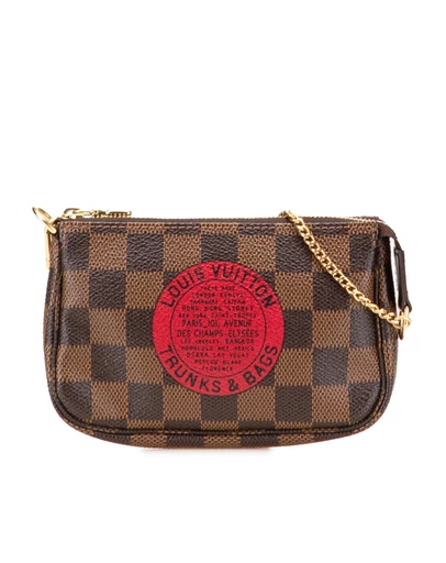 Pre-Loved by Azura Reborn - Pre-Loved louis vuitton Compact Accessory with Checkered Pattern and Embellished Patch