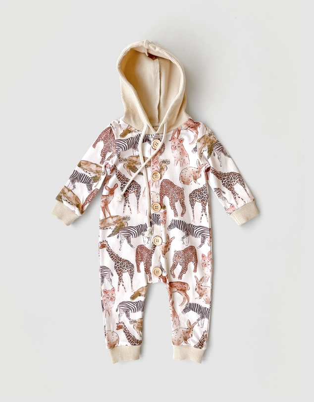 WITH LOVE FOR KIDS - Hooded All In One - Babies