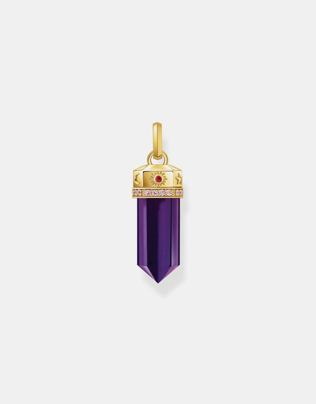 THOMAS SABO - Gold Cosmic Pendant with Imitation Amethyst