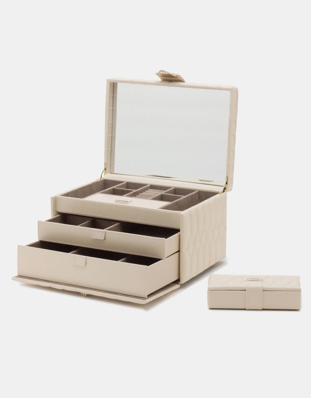 Wolf - Wolf Caroline Medium Jewellery Case Ivory