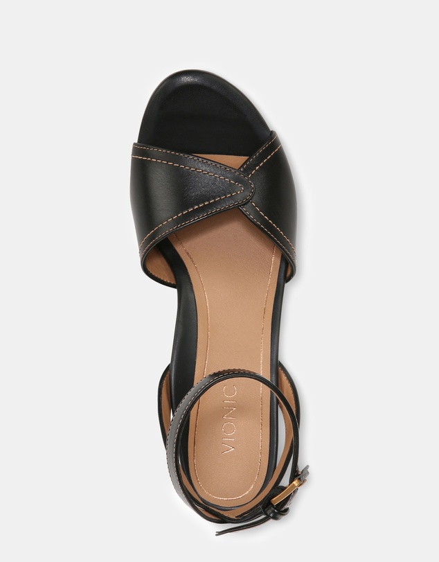Vionic - Isadora Heeled Sandal - Black Leather