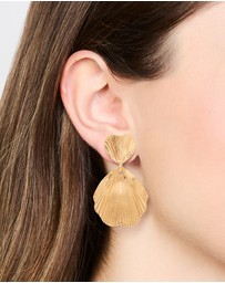 Lovisa - Gold Plated Textured Metal Statement Drop Earrings