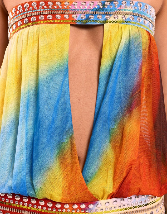 Jaded London - Jewel Band Double Split Maxi Dress