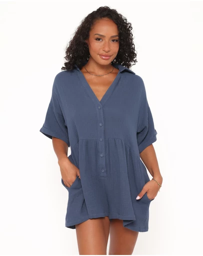 Petal & Pup - Winny Playsuit - Denim Blue