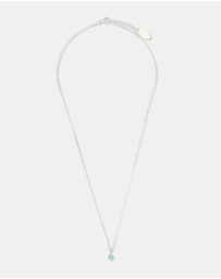 Georgini - Natural Turquoise And Diamond December Silver Pendant