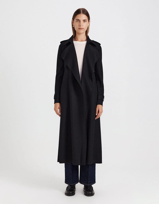 SABA - Karla Wool Longline Trench Coat