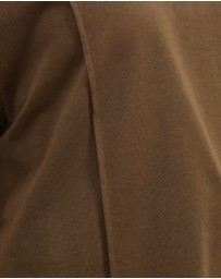 Atmos&Here - Short Sleeve Cotton Seam Detail T-Shirt