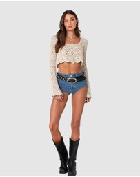 EDIKTED - Tessie Crochet Top