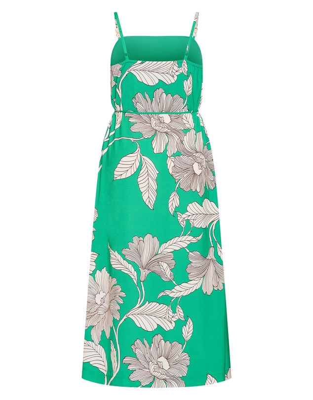 City Chic - Plus size Millie Print Maxi Dress - greenstone