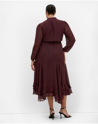 City Chic - Yasmine Long Sleeve Maxi Dress