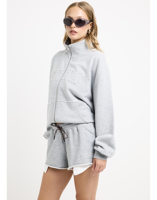 Subtitled - Brie Funnel Oversized Zip Thru Jacket