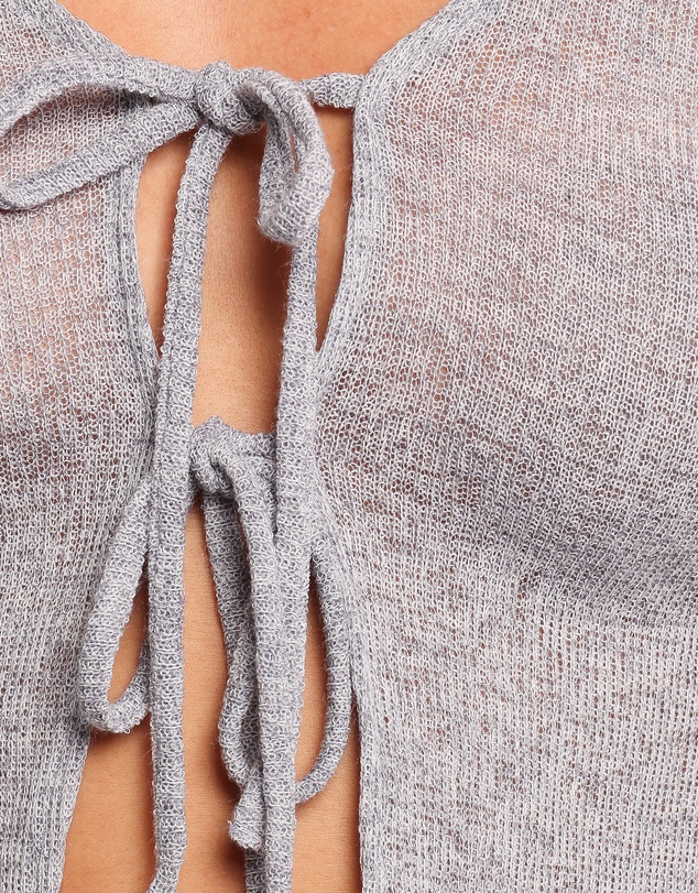Petal & Pup - Tamsie Cardigan Top - Light Grey