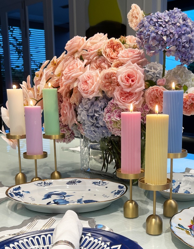 XRJ Celebrations - Pillar Pastel Pink Candle