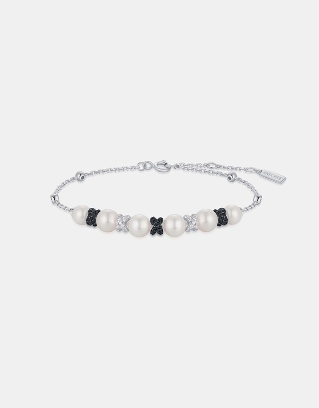 Ania Haie - Two-Tone Sparkling Braided Shell Pearl Bracelet
